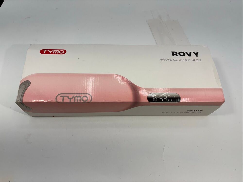 That’s a TYMO ROVY Wave Curling Iron / Hair Waver in pink open box